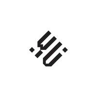 vw géométrique logo initiale concept avec haute qualité logo conception vecteur