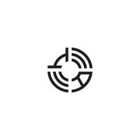 ai cercle ligne logo initiale concept avec haute qualité logo conception vecteur