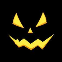 Halloween fantôme masque sur noir Contexte vecteur illustration