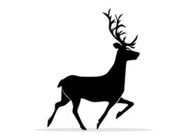 silhouette de cerf isolé sur blanc Contexte. vecteur illustration