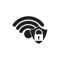 réseau Sécurité logo icône, vecteur illustration conception