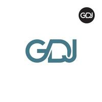 lettre gdj monogramme logo conception vecteur