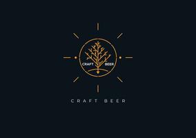 logo de la bière artisanale vecteur