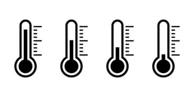 Température icône ensemble. thermomètre symbole vecteur