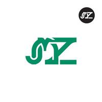 lettre jmz monogramme logo conception vecteur