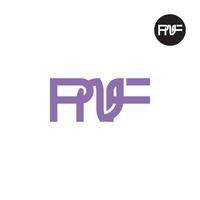 lettre pnf monogramme logo conception vecteur