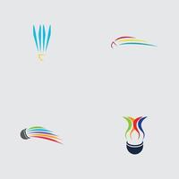 logo de badminton professionnel vecteur