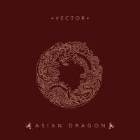 majestueux asiatique dragon vecteur ouvrages d'art