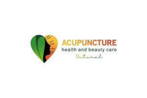 femelle beauté acupuncture logo conception, Naturel acupuncture traitement et guérison logo vecteur
