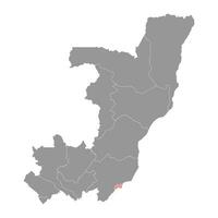 Brazzaville ville carte, administratif division de république de le congo. vecteur illustration.