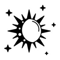 astrologie linéaire icône vecteur