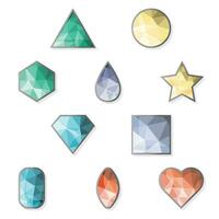 collection de coloré brillant diamants. pierre gemmes. bijoux . diamant icône. gemme symbole. vecteur