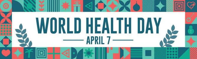 international journée de le du monde santé journée. avril 7. vacances concept. modèle pour arrière-plan, bannière, carte, affiche. vecteur eps10 illustration.