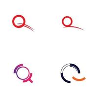 lettre q entreprise entreprise unité abstraite modèle de conception de logo vectoriel