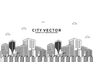 ville horizon vecteur illustration. Urbain paysage. moderne paysage urbain dans plat style, villes vecteur Contexte