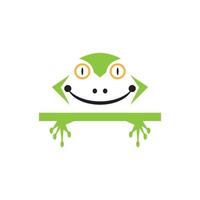 icône de grenouille verte et illustration vectorielle de symbole vecteur