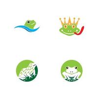 icône de grenouille verte et illustration vectorielle de symbole vecteur