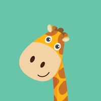 petite girafe animal de dessin animé mignon vecteur