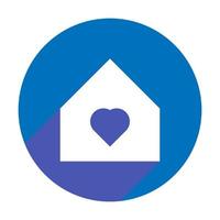 maison icône illustration vectorielle couleur bleu et blanc. couleur modifiable. silhouette noire. adapté aux logos, icônes, interface utilisateur, application, etc. vecteur