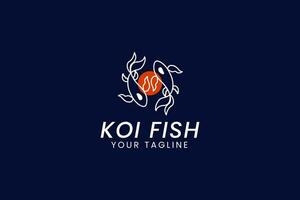 koi poisson logo vecteur icône illustration