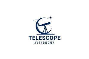 télescope logo vecteur icône illustration