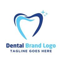 dentaire Créatif idée logo mot-symbole. dentaire santé, dentaire se soucier et dentaire clinique. logo pour santé, dentiste et clinique. vecteur