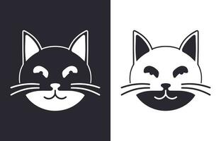 logo et t chemise conception de chat vacteur illustration et autocollant conception vecteur