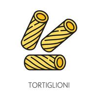 tortiglioni cannaronis, caneloni Pâtes Italie nourriture vecteur