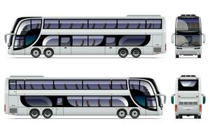 double plate-forme entraîneur autobus vecteur