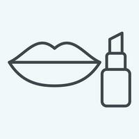icône lèvre baume. en relation à randonneur symbole. ligne style. Facile conception modifiable. Facile illustration vecteur