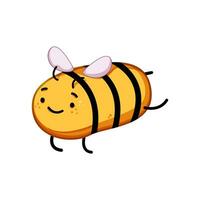 sucré abeille personnage dessin animé vecteur illustration