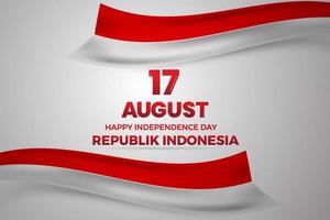 17 août. indonésie joyeuse fête de l'indépendance. parfait pour la carte de voeux, la bannière et la texture vecteur