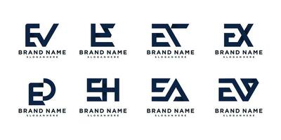 lettre e logo conception élément vecteur icône idée avec Créatif concept style