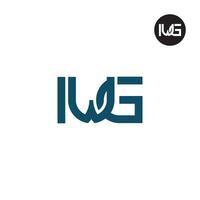 lettre iwg monogramme logo conception vecteur