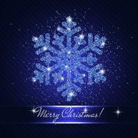 brillant bleu flocons de neige, Noël arrière-plan, vecteur
