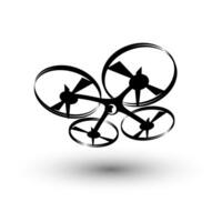 drone icône, quadricoptère stylisé vecteur symbole