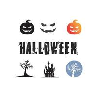 icône vectorielle pour carte de voeux helloween et illustration de concept de signe de fête d'affiche avec signe et symbole vecteur