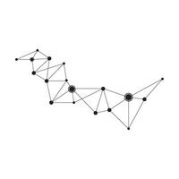 polygonal espace Contexte avec de liaison points et lignes vecteur