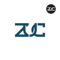 lettre zuc monogramme logo conception vecteur