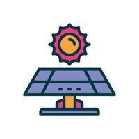 solaire panneau icône. vecteur rempli Couleur icône pour votre site Internet, mobile, présentation, et logo conception.