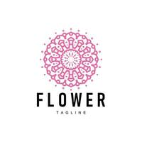 abstrait style fleur logo conception Facile floral mandala illustrateur modèle vecteur