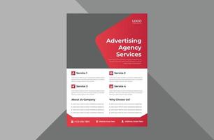 modèle de conception de flyer d'agence de création. conception de dépliants d'affiches d'affaires modernes. modèle a4, conception de brochure, couverture, dépliant, affiche, prêt à imprimer vecteur