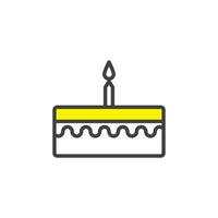 anniversaire gâteau icône. signe pour mobile concept et la toile conception. contour vecteur icône. symbole, logo illustration. vecteur graphique