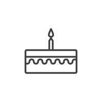 anniversaire gâteau icône. signe pour mobile concept et la toile conception. contour vecteur icône. symbole, logo illustration. vecteur graphique