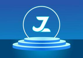 lettre jz bleu logo signe. vecteur logo conception pour entreprise.