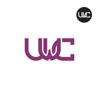 lettre uwc monogramme logo conception vecteur