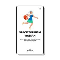 vacances espace tourisme femme vecteur