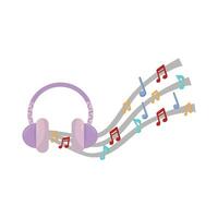 casque de musique avec du son la musique illustration vecteur