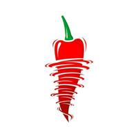 rouge le Chili logo vecteur