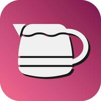 café pot vecteur glyphe pente Contexte icône pour personnel et commercial utiliser.